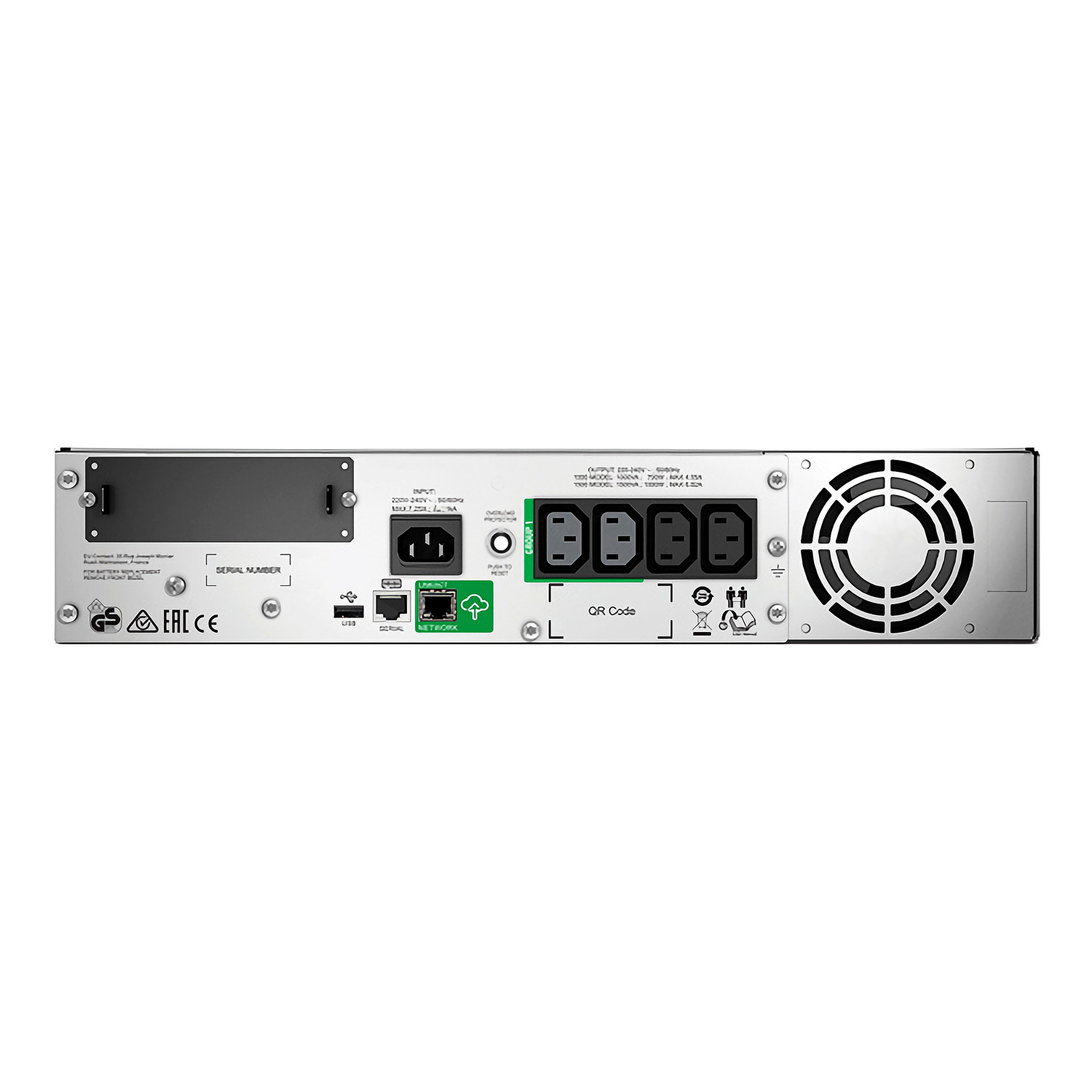 APC Smart-UPS C 1000VA LCD RM 2U 230V WITH SMART CONNECT Rackmount (SMC1000I-2UC) - Image 2