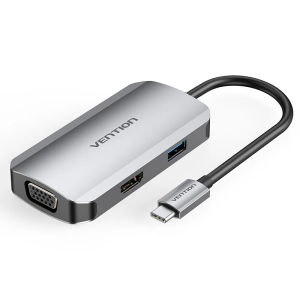 Vention USB C (4 in 1) To HDMI/VGA/USB3.0/ Docking Station (TOAHB )