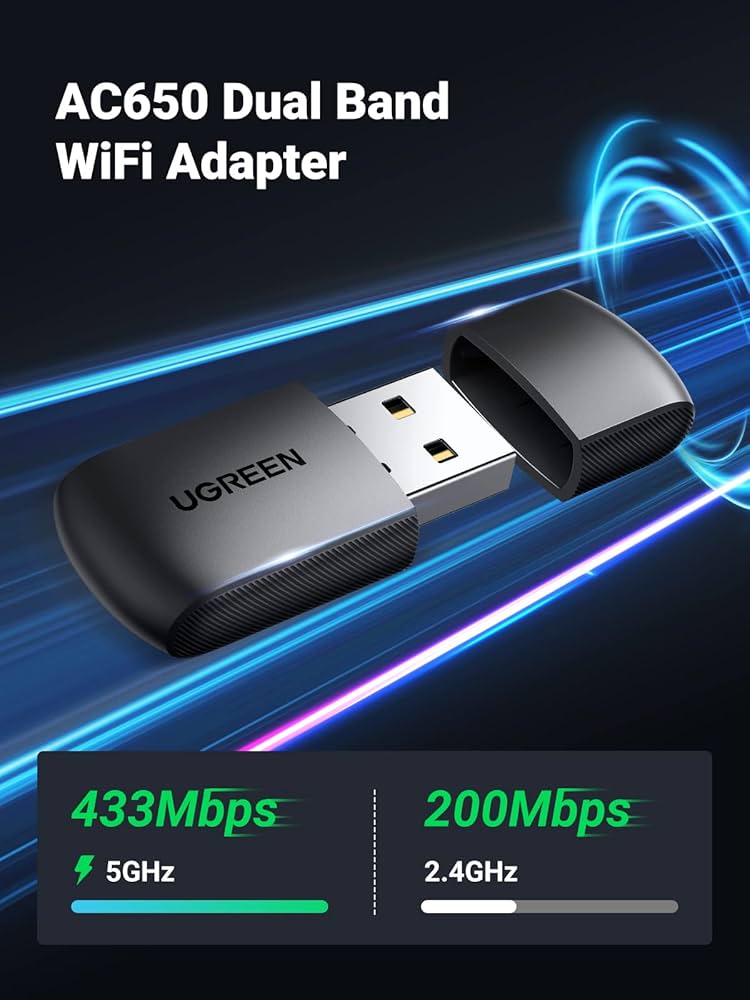 UGREEN AC650 11ac Dual‑Band Wireless USB Adapter - Image 2