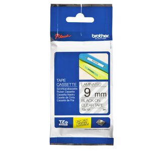 Brother Tape TZE-121 9mm Black on Clear