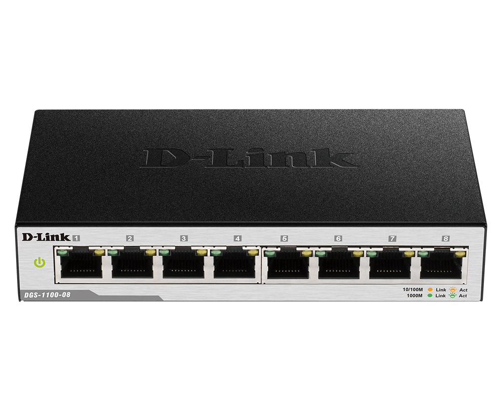 D-Link 8-Port Gigabit PoE Smart Managed Switch (DGS-1100-08P)