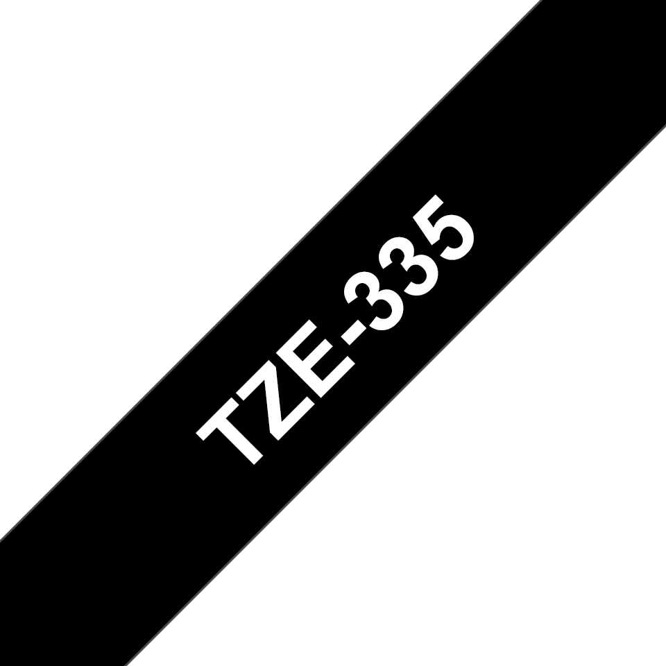 Brother Tape TZE-335 White on Black 12mm - Image 2
