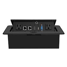 Tabletop Pop-up Box for Power and Multimedia (VGA, HDMI, USB)