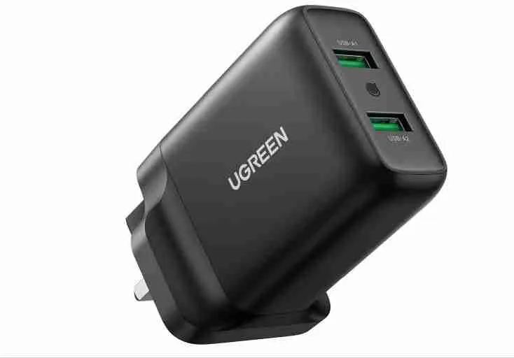 UGREEN CD161 USB Fast Charger UK (Black) UG- 70164