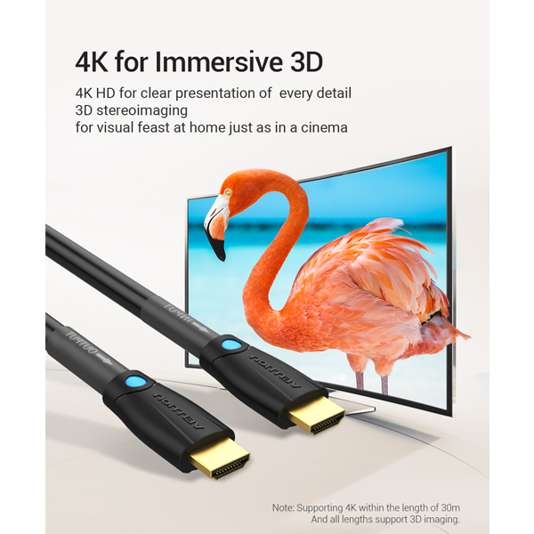Vention HDMI Cable 40M Black for Engineering (AAMBV) - Image 2