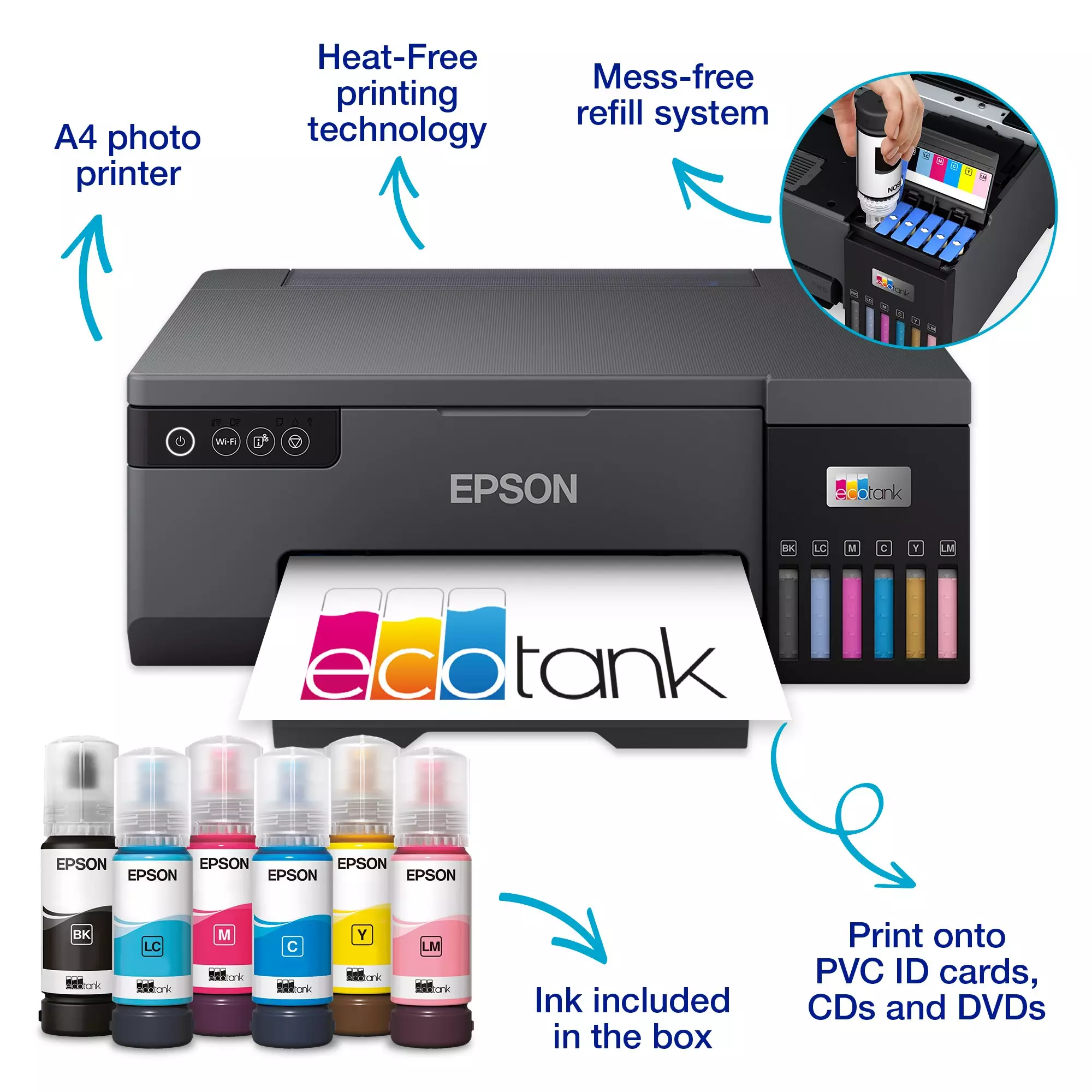 Epson EcoTank L8050 Ink Tank High Volume Photo Printer (C11CK37402) - Image 2