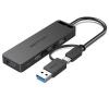 Vention CHTBB 4-Port USB 3.0 Hub With Type C & USB 3.0 2-in-1