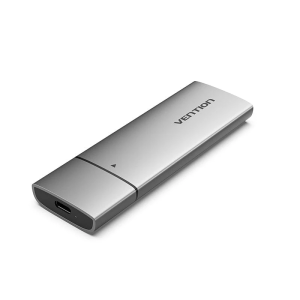 Vention M.2 NGFF SSD Enclosure (USB 3.1 Gen 2-C) Gray Aluminum Alloy Type (KPFH0)