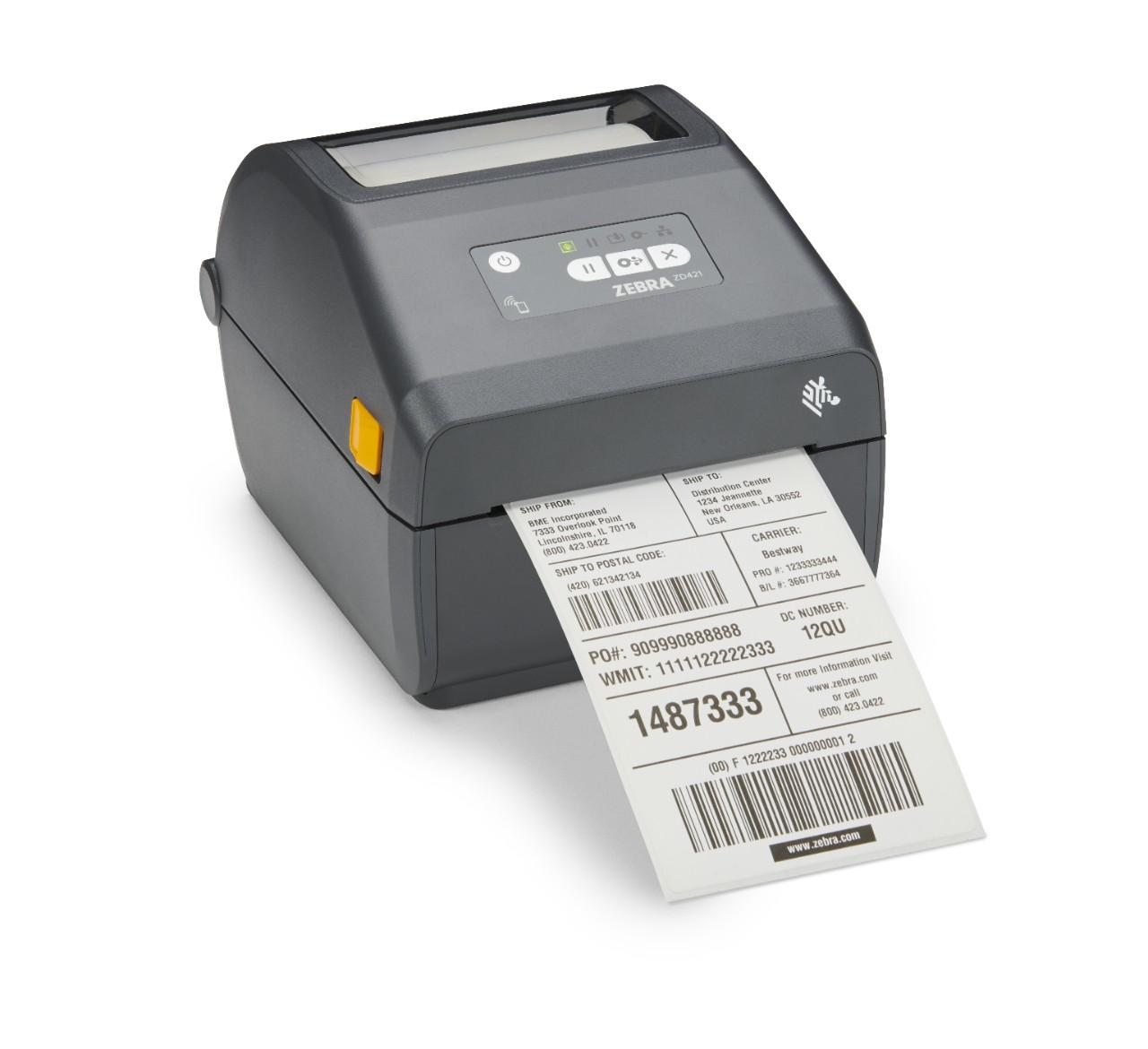 Zebra ZD421D Direct Thermal Desktop Printer USB Bluetooth (ZD4A042-D0EM00EZ)