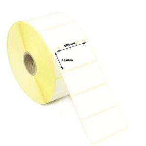 50mm x 25mm Self Adhesive Thermal Barcode Rolls – 1000 Stickers