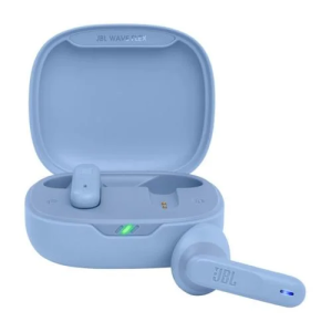 JBL Wave Flex Wireless Earbuds Blue – True Wireless Bluetooth Earbuds with Deep Bass Sound