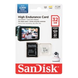 SanDisk High Endurance microSDHC 32GB + SD Adapter – for dash cams SDSQQNR-032G-GN6IA
