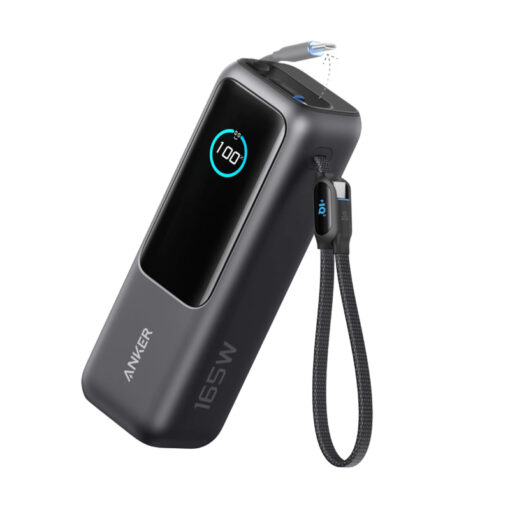 Anker Power Bank 25000mAh 165W Fast Charging with Built-in USB-C and Retractable Cable (A1695H11)