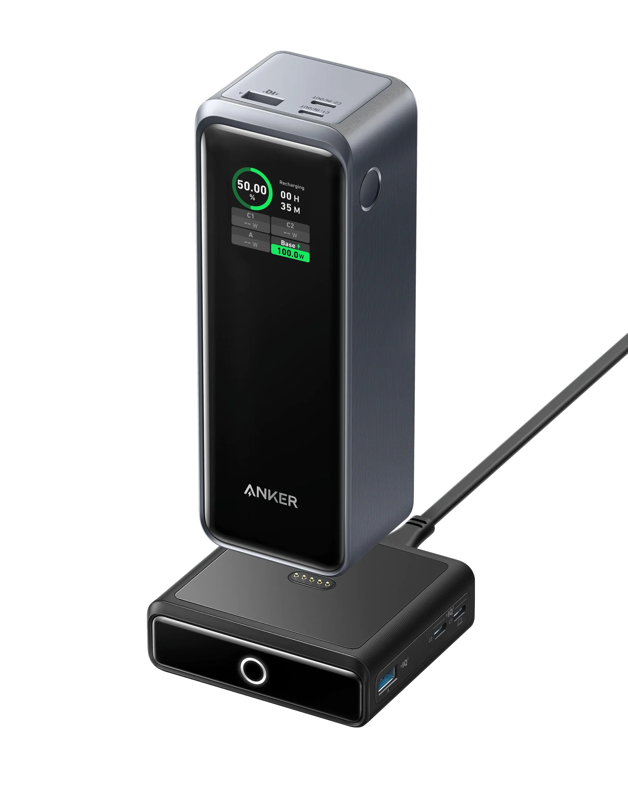 Anker Prime 27650mAh 250W Power Bank with 100W Charging Base Black (B1340211)