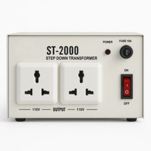 2000W Step Down Transformer 220V to 110V Voltage Converter with Dual Universal Output Sockets