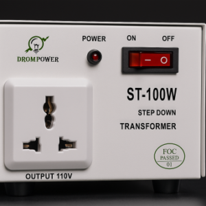 Drom Power 100W Step-Down Transformer (ST-100W) – 220V to 110V Voltage Converter