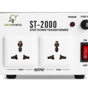 Drom Power 2000W Step-Down Transformer (ST-2000W) – 220V to 110V Voltage Converter