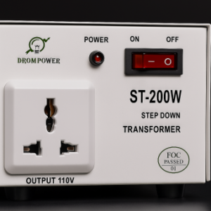 Drom Power 200W Step-Down Transformer (ST-200W) – 220V to 110V Voltage Converter