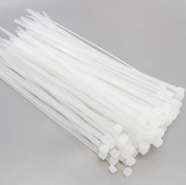 Nylon White Cable zip Ties for indoor use