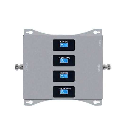 Quadband 2G, 3G, 4G LTE & 5G Mobile Network Signal Booster 900/1800/2100/2600MHz